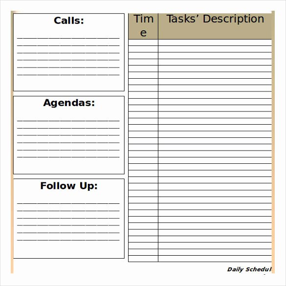 Microsoft Word Schedule Template Awesome Free 32 Schedule Templates