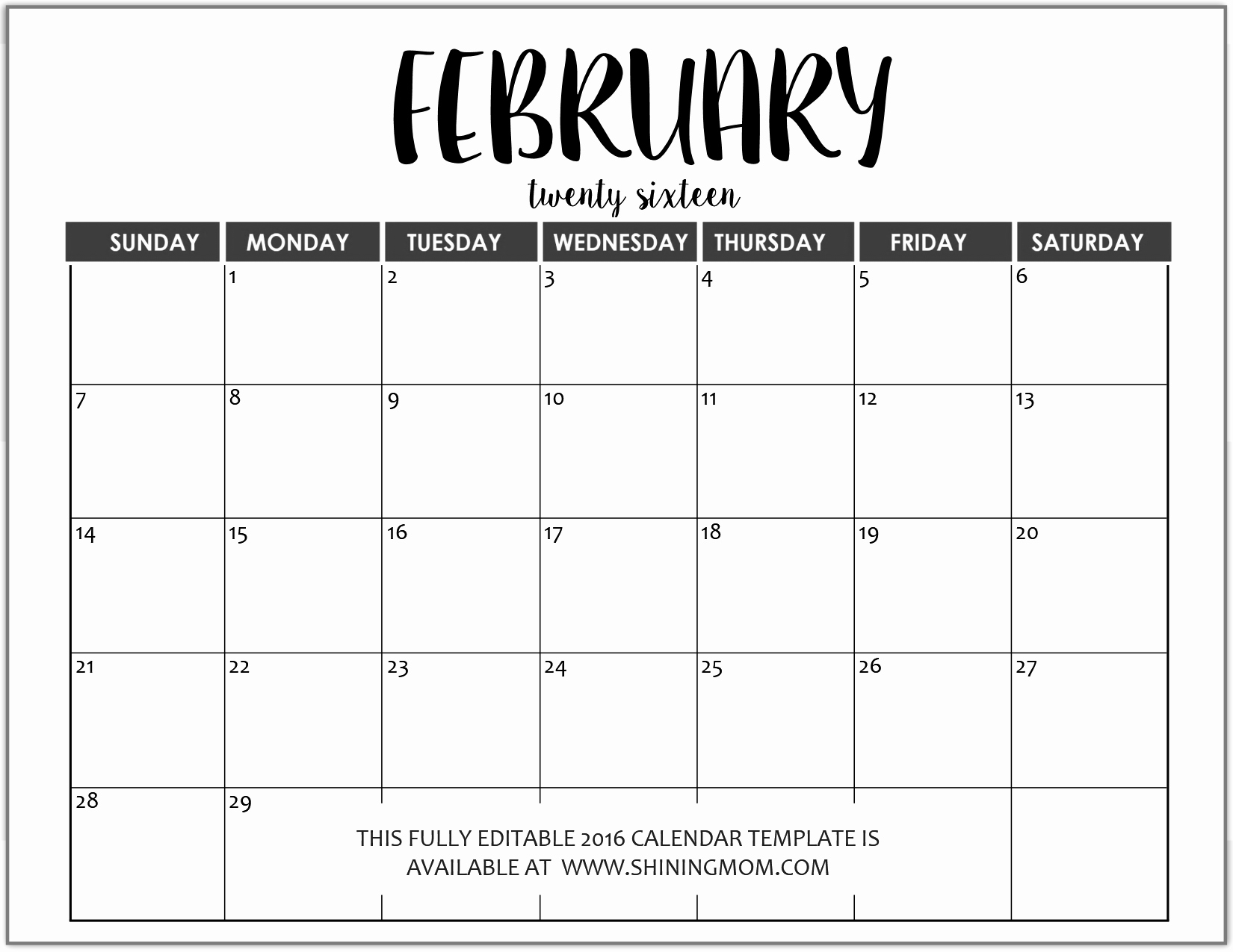 Microsoft Word Schedule Template Fresh Just In Fully Editable 2016 Calendar Templates In Ms Word