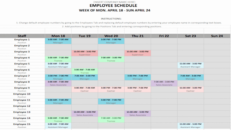 Microsoft Word Schedule Template New Weekly Schedule Template In Word and Excel formats