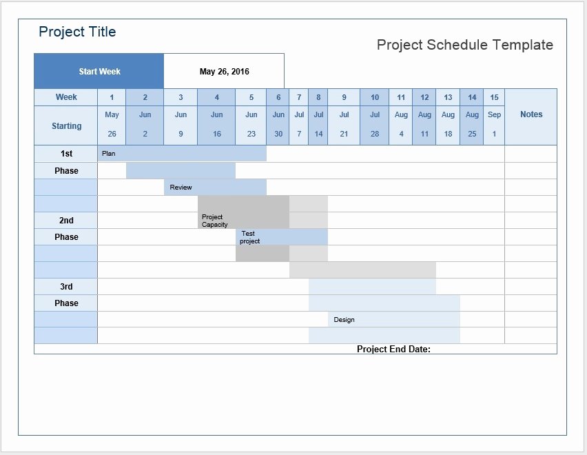 Microsoft Word Schedule Template Unique Project Schedule Templates – Word Templates for Free Download