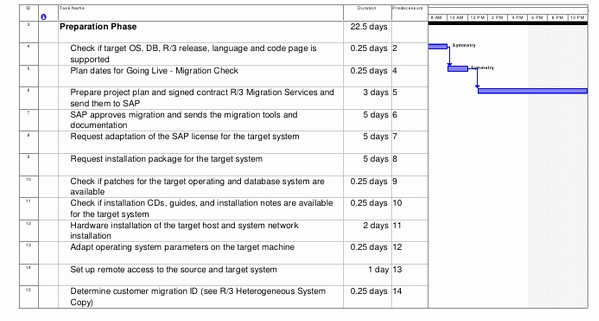 Migration Project Plan Template Best Of Sap Os Db Migration Project Plan Sap Basis Answers