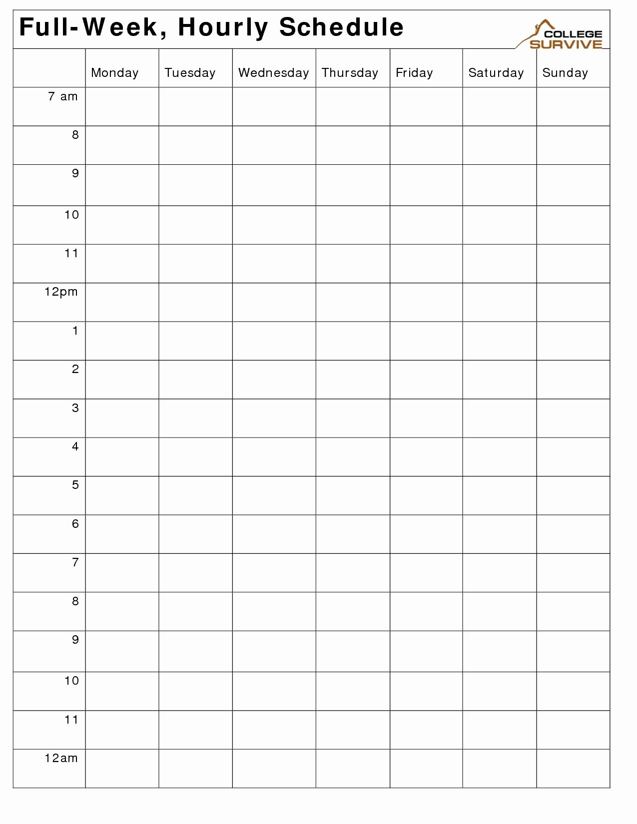 Monday Through Sunday Schedule Template Awesome Monday – Sunday Weekly Schedule