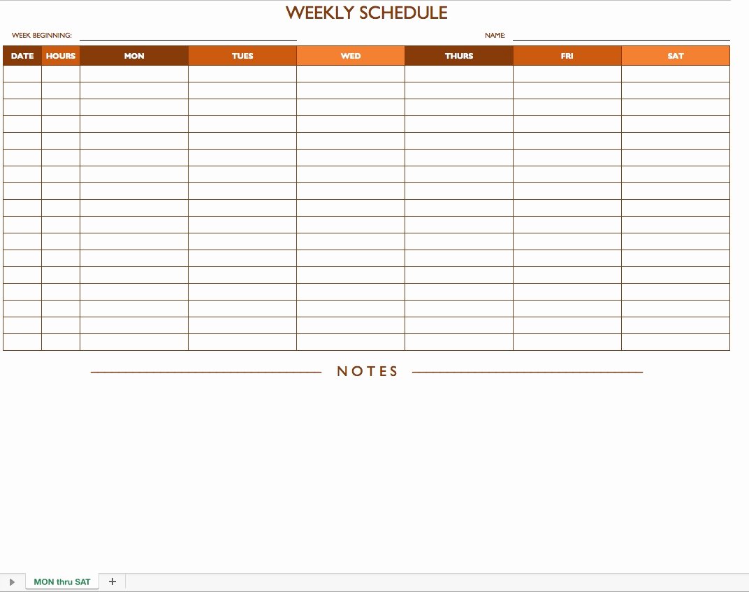 Monday Through Sunday Schedule Template Awesome Monday to Sunday Schedule Free Calendar Template