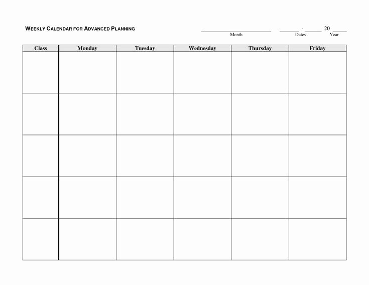 Monday Through Sunday Schedule Template Awesome Weekly Calendar Template Google Search
