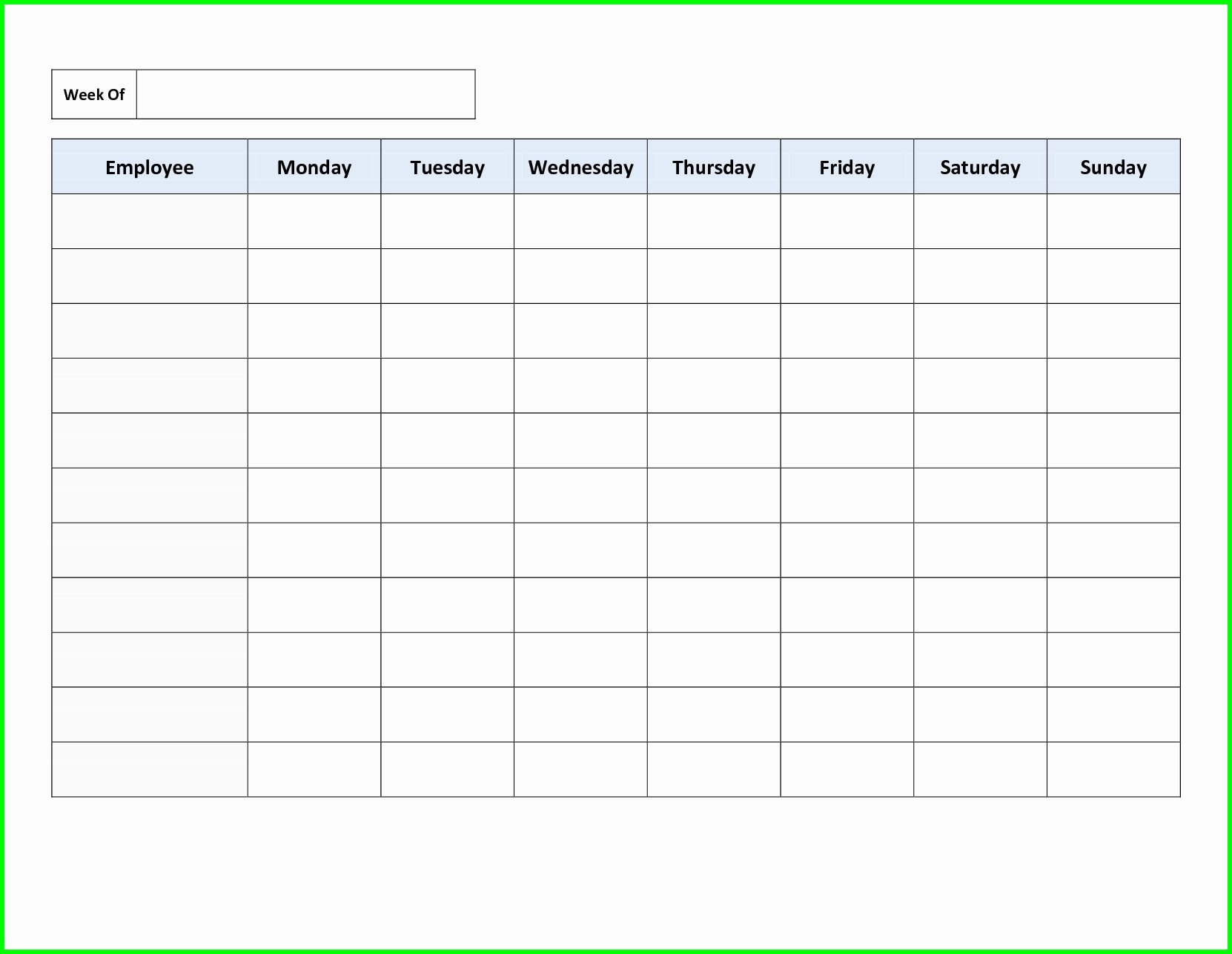 Monday Through Sunday Schedule Template Best Of October 2018 – Page 4 – Template Calendar Design