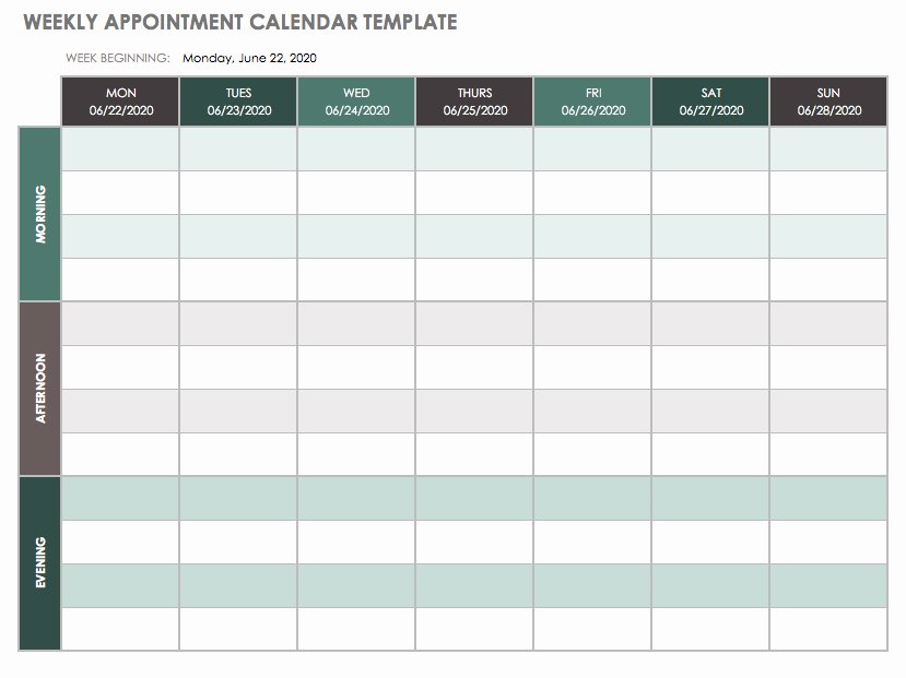 Monday Through Sunday Schedule Template Unique Free Printable Weekly Planner Template Word Pdf Excel