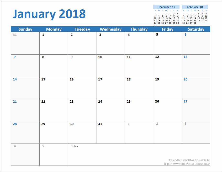 monthly calendar