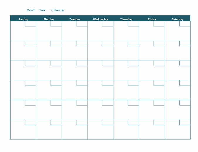 Monthly Calendar Schedule Template Elegant Blank Monthly Calendar