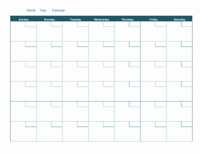 √ 25 Monthly Calendar Schedule Template | Effect Template