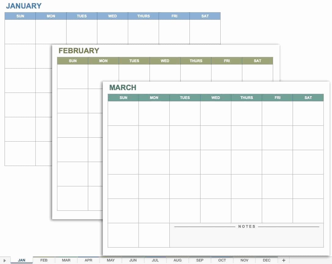 Monthly Calendar Schedule Template Lovely Free Excel Calendar Templates