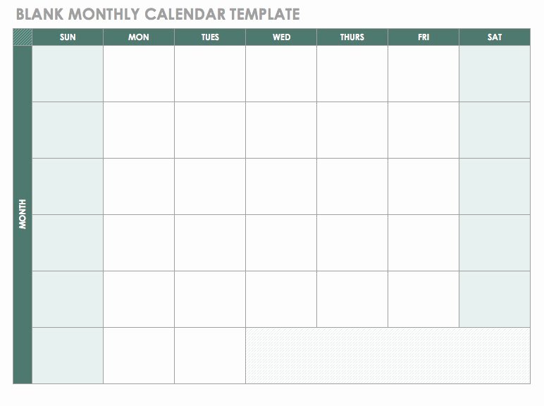 Monthly Calendar Schedule Template New Free Blank Calendar Templates Smartsheet