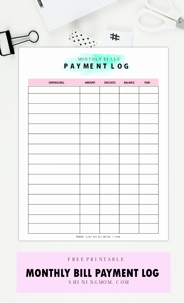 Monthly Payment Schedule Template Best Of Ultimate Free Monthly Bill Payment organizer