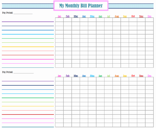 Monthly Payment Schedule Template Lovely Monthly Bill Paying System