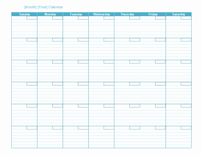 Monthly Schedule Template Excel Elegant Blank Monthly Calendar