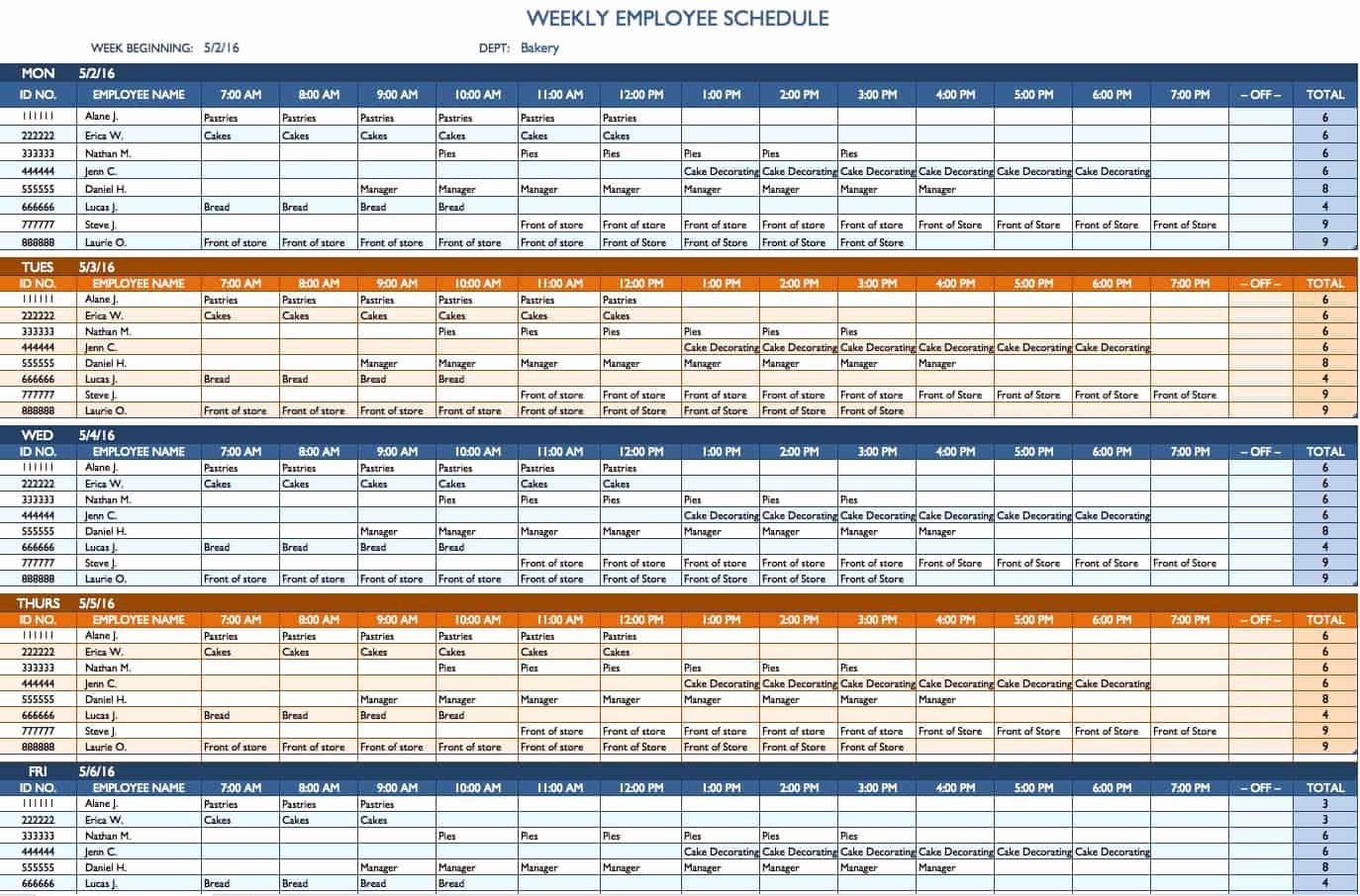 Monthly Schedule Template Excel Luxury Free Weekly Schedule Templates for Excel Smartsheet