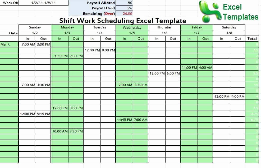 Monthly Shift Schedule Template Beautiful Editable Shift Schedule Archives Schedule Templates