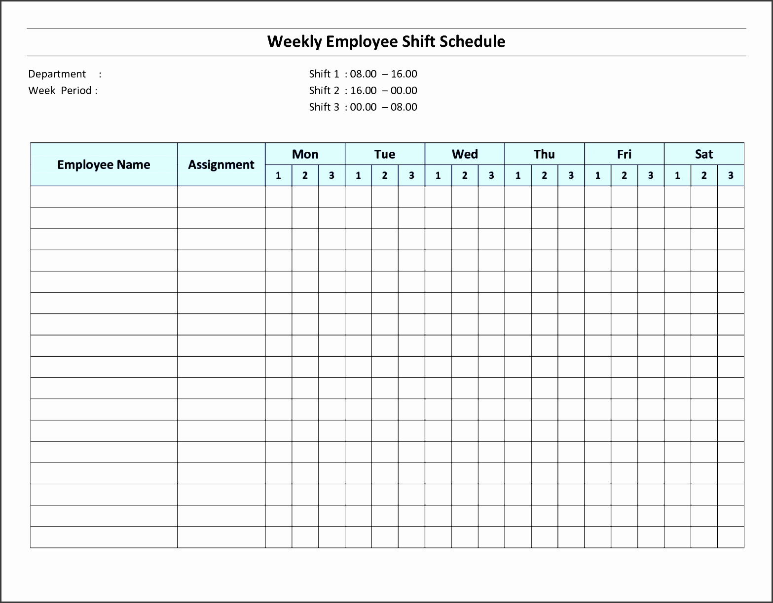 Monthly Shift Schedule Template Inspirational 8 Daily Schedule Template for Employees Sampletemplatess