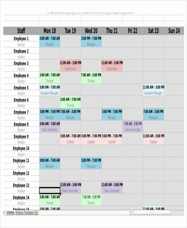 Monthly Shift Schedule Template Luxury 6 Monthly Shift Schedule Templates Free Word Pdf