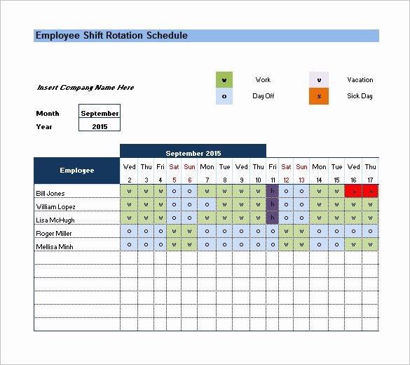 Monthly Shift Schedule Template Luxury Rotating Shift Schedule Template