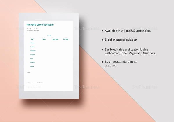 Monthly Shift Schedule Template New 19 Rotating Rotation Shift Schedule Templates Docs