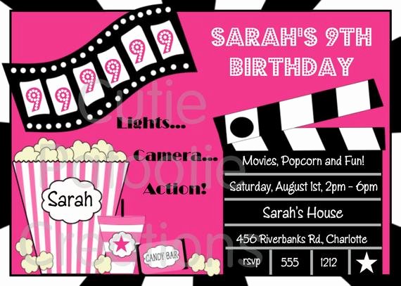 Movie Party Invitations Template Beautiful 40th Birthday Ideas Birthday Party Invitation Templates