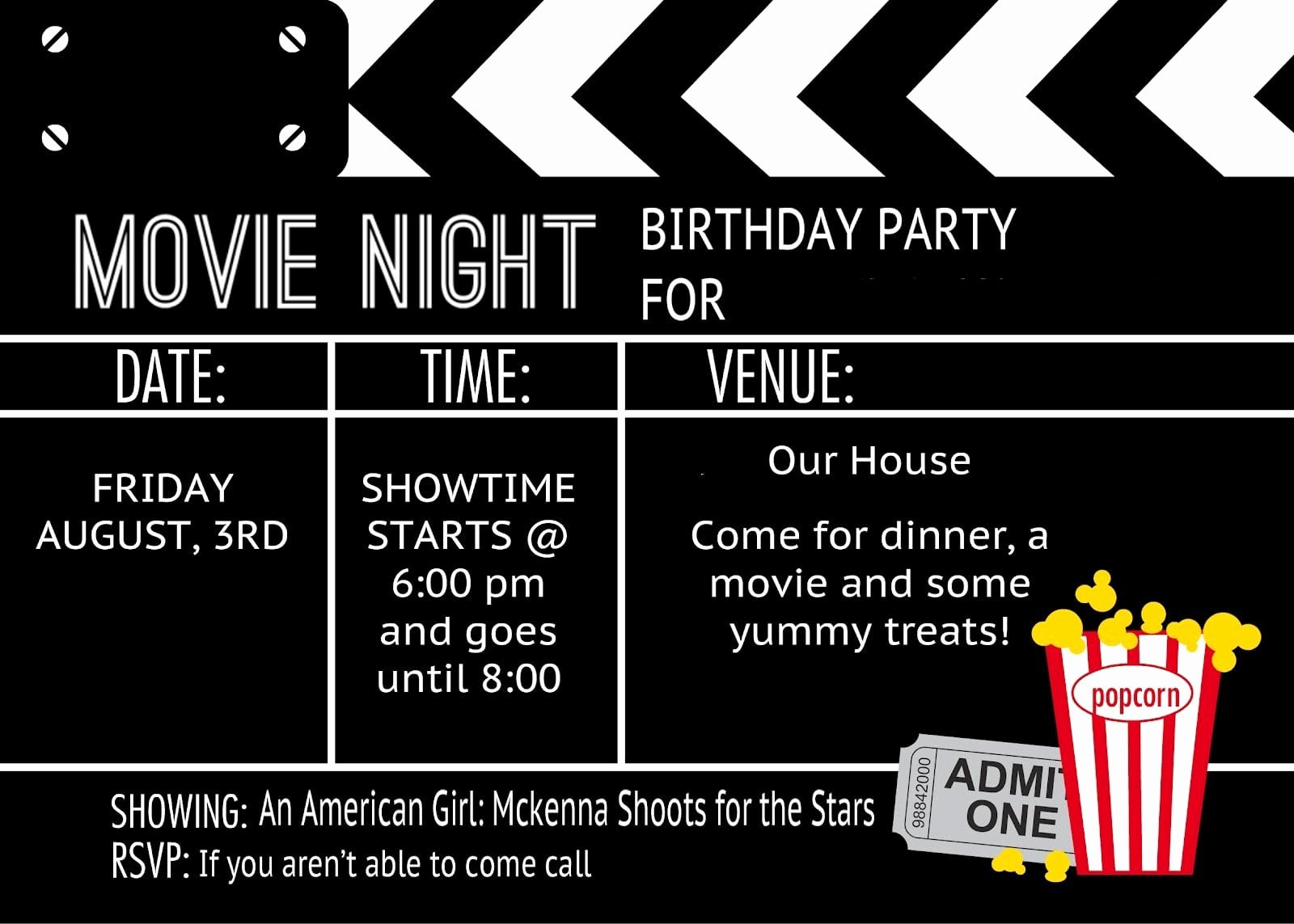 Movie Party Invitations Template Luxury 40th Birthday Ideas Birthday Party Invitation Templates