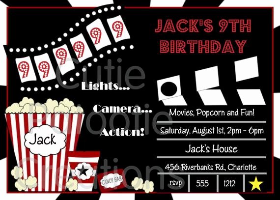 Movie Party Invitations Template Luxury Items Similar to Movie Birthday Invitation Movie Night