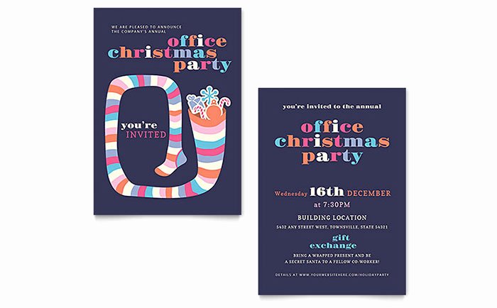 Ms Office Invitation Template Elegant Christmas Party Invitation Template Word &amp; Publisher