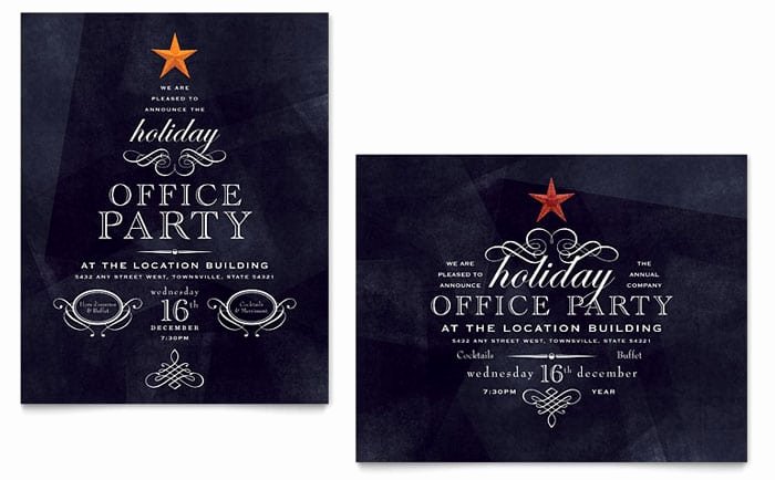 Ms Office Invitation Template Elegant Fice Holiday Party Invitation Template – Party Xyz