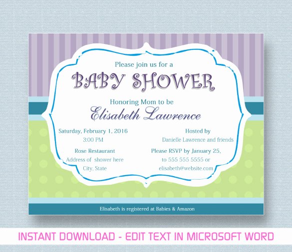 Ms Office Invitation Template New Baby Shower Invitation Template 29 Free Psd Vector Eps