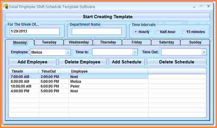 Multiple Employee Schedule Template Beautiful 7 Employee Scheduling Spreadsheet Excel