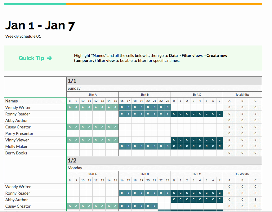 Multiple Employee Schedule Template Luxury 2 Free Ways to An Employee Shift Schedule