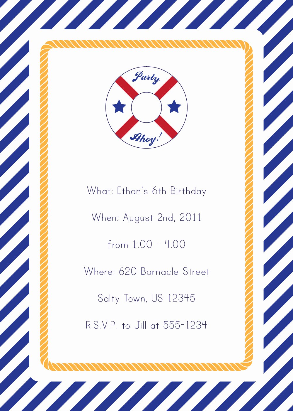 Nautical Invitation Template Free Awesome 40th Birthday Ideas Nautical Birthday Invitation Templates