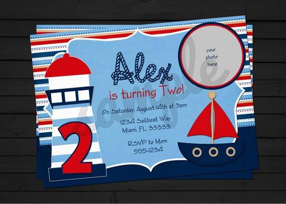 Nautical Invitation Template Free Awesome Items Similar to Ahoy Nautical Birthday Invitation Digital