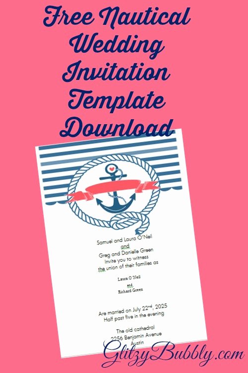 Nautical Invitation Template Free Beautiful Free Printable Nautical Wedding Invitations