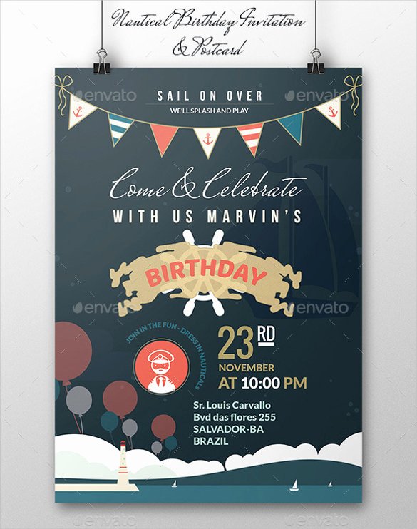 Nautical Invitation Template Free Best Of 29 Birthday Invitation Templates Free Sample Example