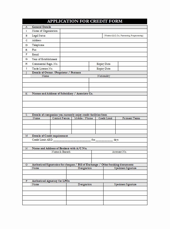 New Customer form Template Free Best Of 45 Free Credit Application form Templates &amp; Samples Free