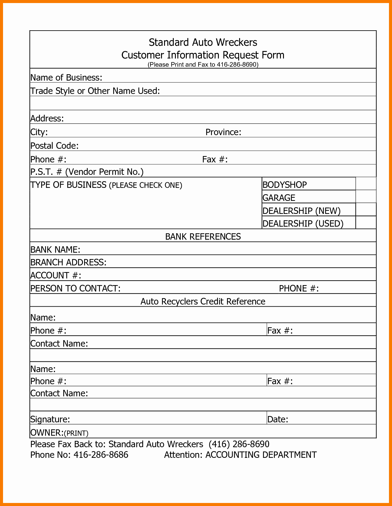 New Customer form Template Free Best Of Customer Information form Template
