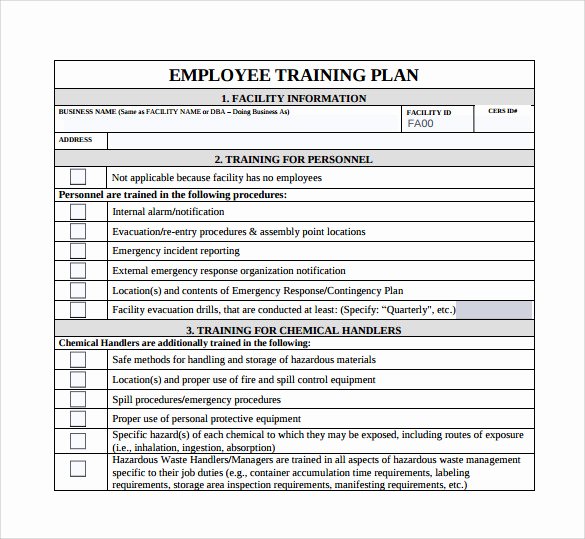 New Hire Training Plan Template New 20 Sample Training Plan Templates In Google Docs