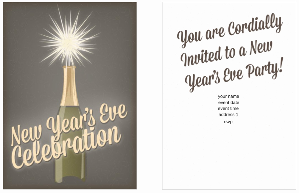 New Year Party Invitation Template Beautiful 10 Free New Year S Eve Party Invitation Templates