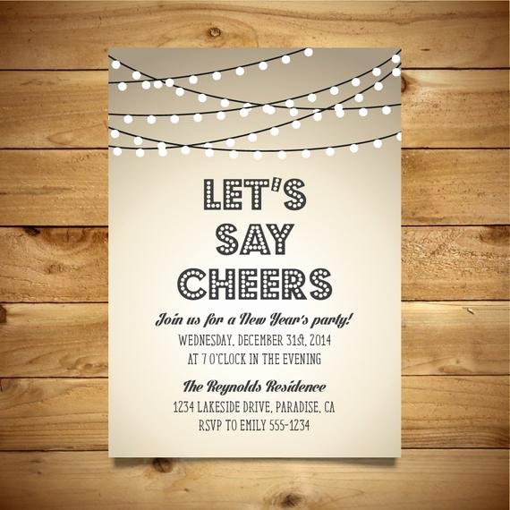 New Year Party Invitation Template Lovely Printable New Year S Party Invitation Vintage Style