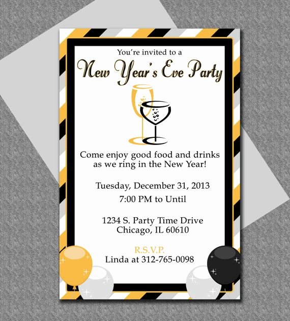 New Year Party Invitation Template Lovely Ring In the New Year with This Cute Microsoft Word