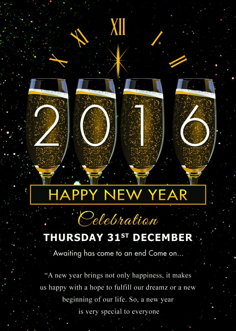 New Year Party Invitation Template Luxury 30 New Year Greeting Card Templates Free Psd Eps Ai