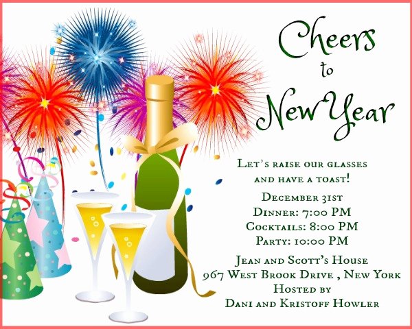 New Year Party Invitation Template Luxury New Year Party Invitation Wording 365greetings
