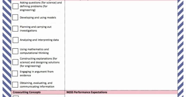 Ngss Lesson Plan Template Elegant the Next Generation Science Standards &amp; Lesson Planning