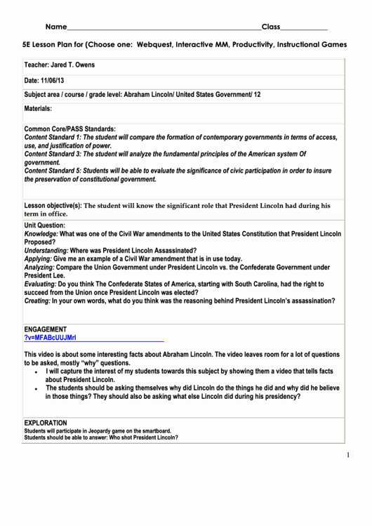 Ngss Lesson Plan Template New top 6 5e Lesson Plan Templates Free to In Pdf format