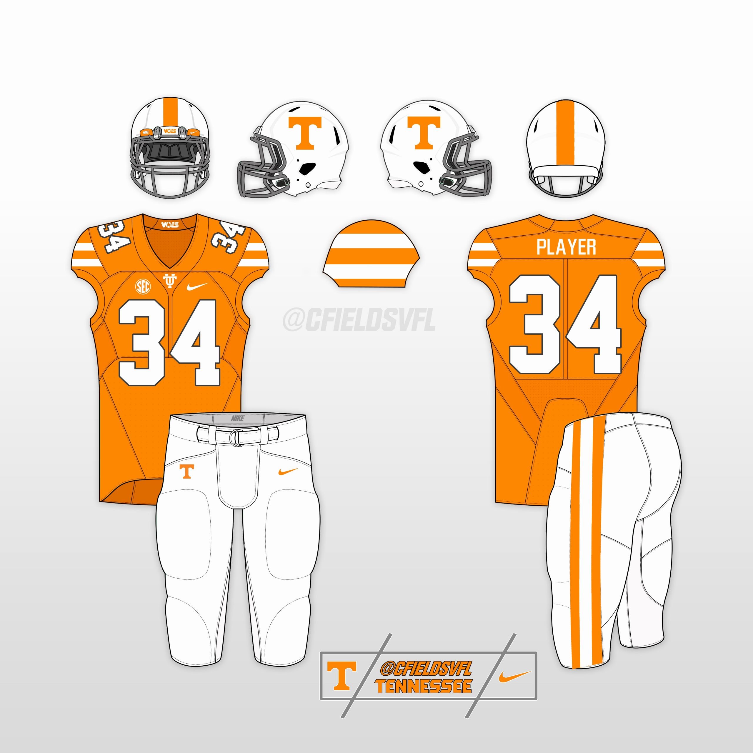 Nike Football Uniform Template Beautiful Vol Alternate Uniform Options