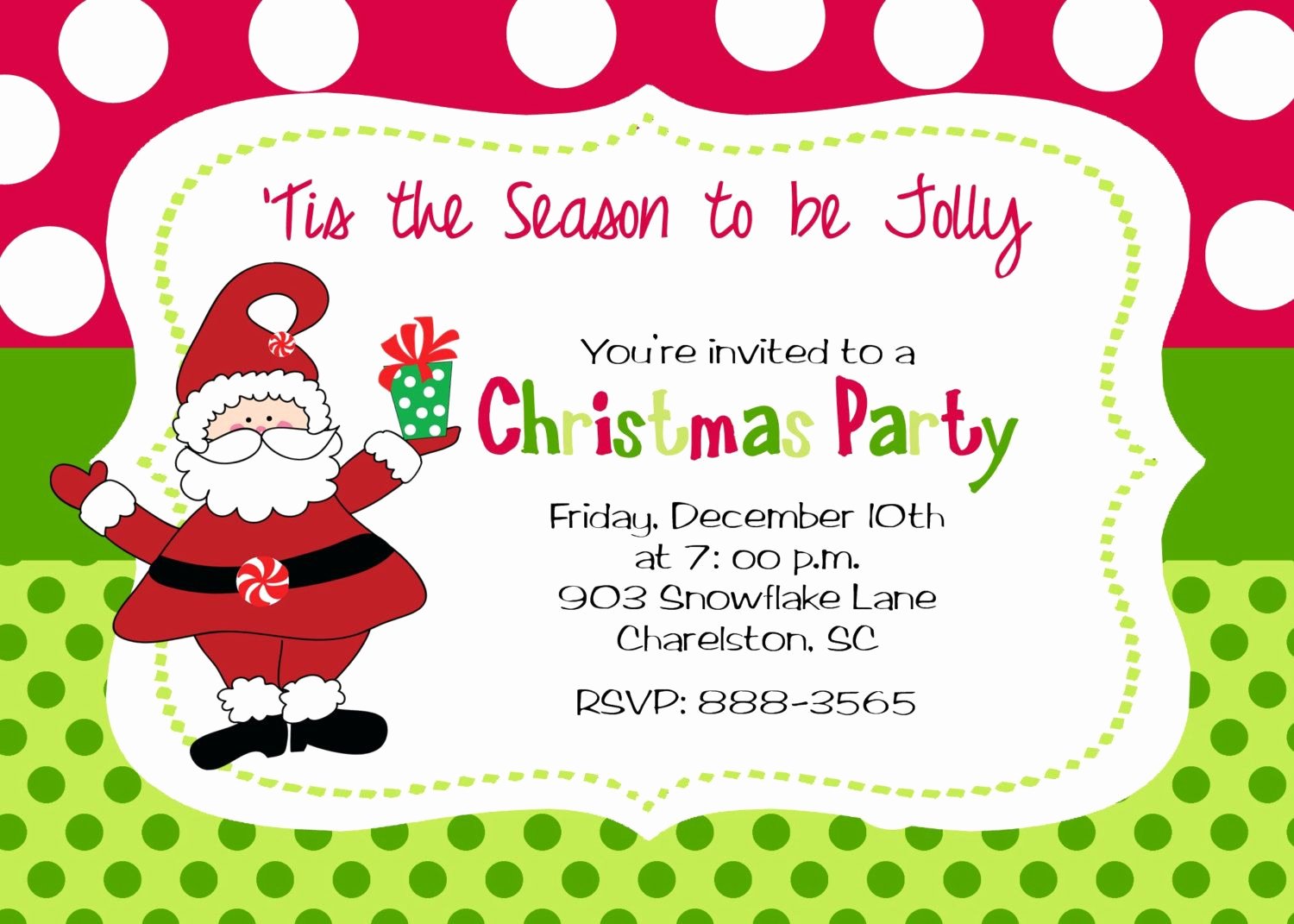 Office Christmas Party Invitation Template Beautiful Christmas Party Invitation by Stickerchic Etsy