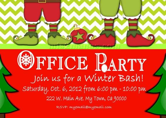 Office Christmas Party Invitation Template Lovely Christmas Fice Party Invite Printable Personalized Season