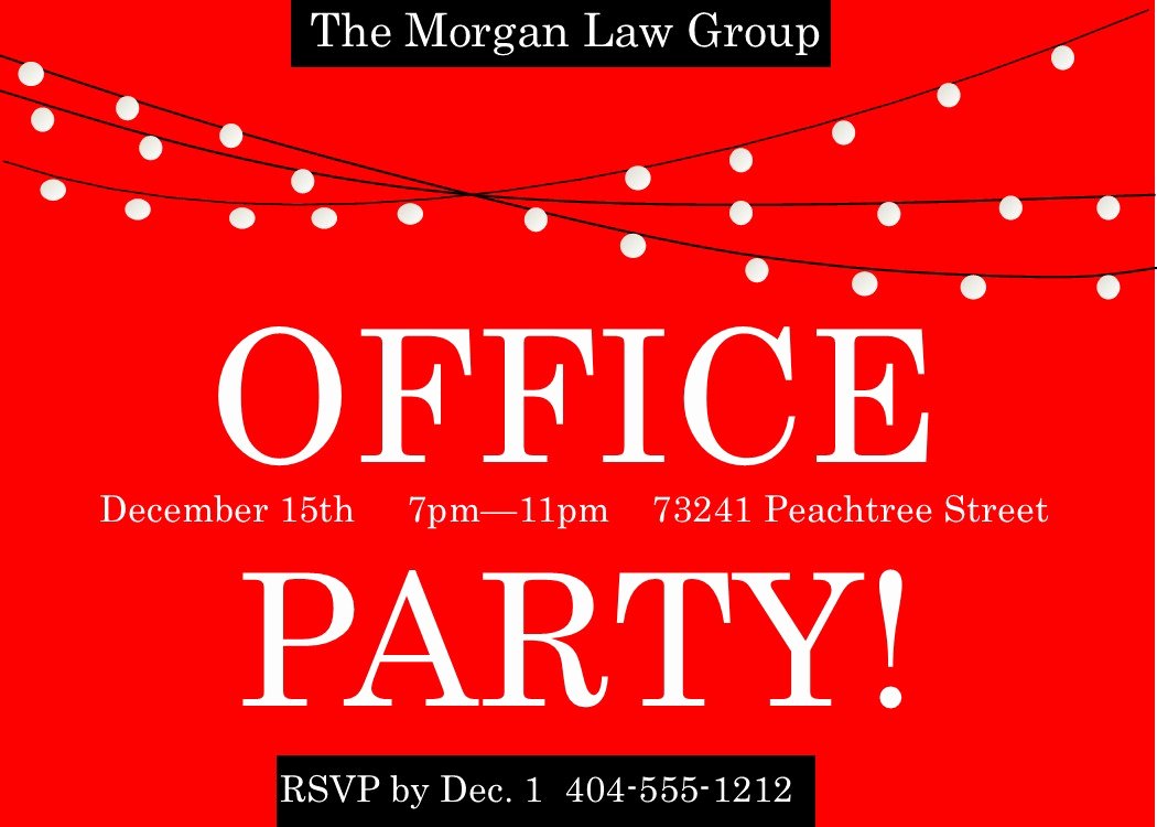 Office Christmas Party Invitation Template New Fice Holiday and Christmas Party Invitations 2017